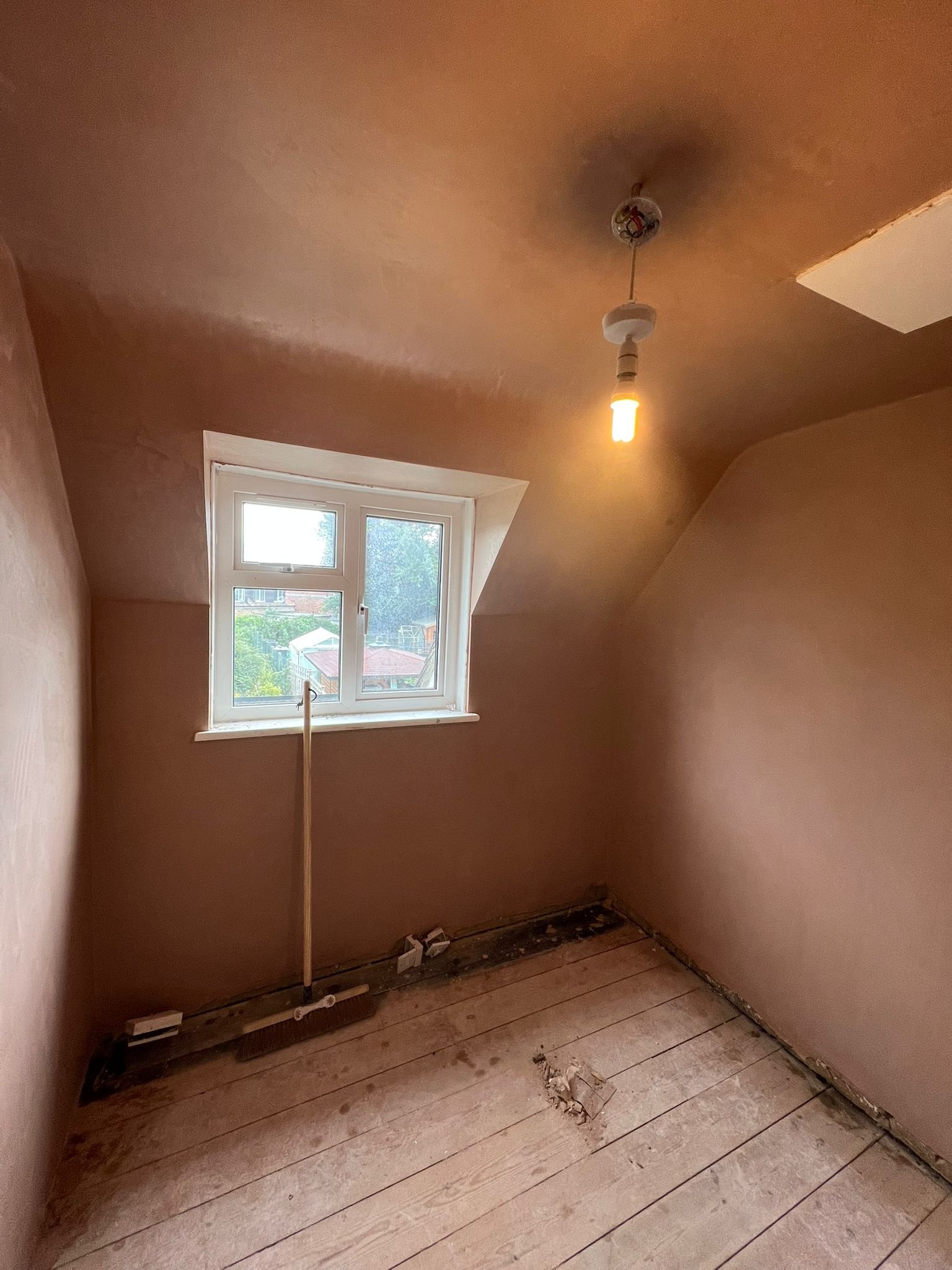 Freshly plastered room in Bristol property by local plasterer
