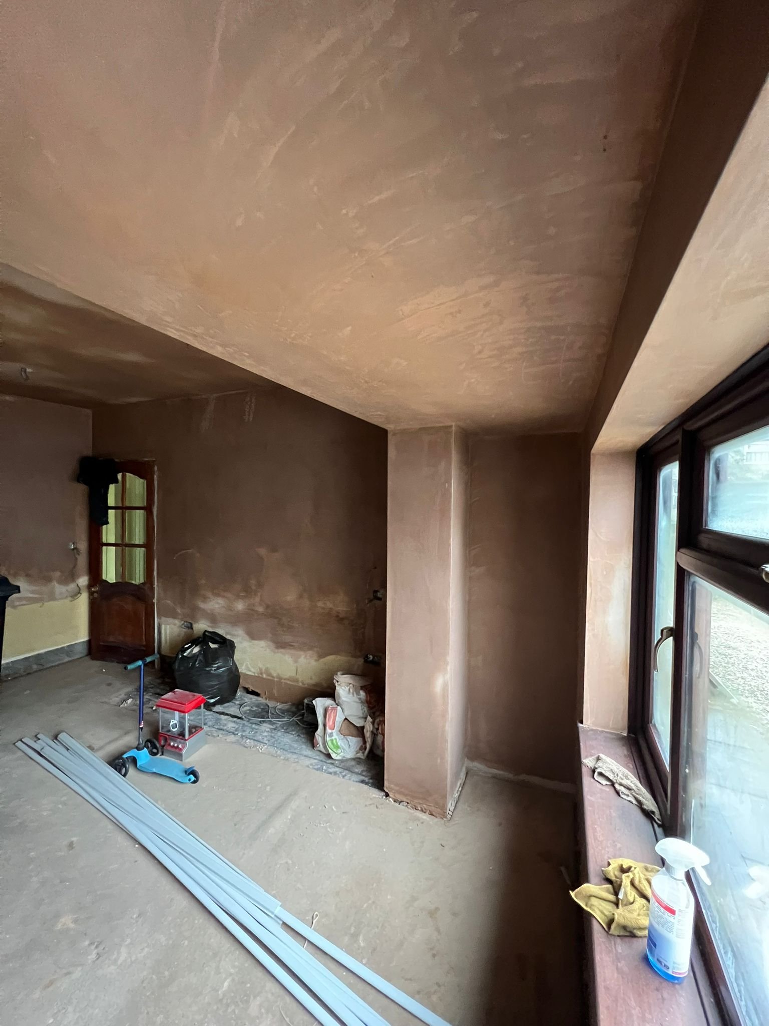 Internal plastering work in progress in Bristol house renovation